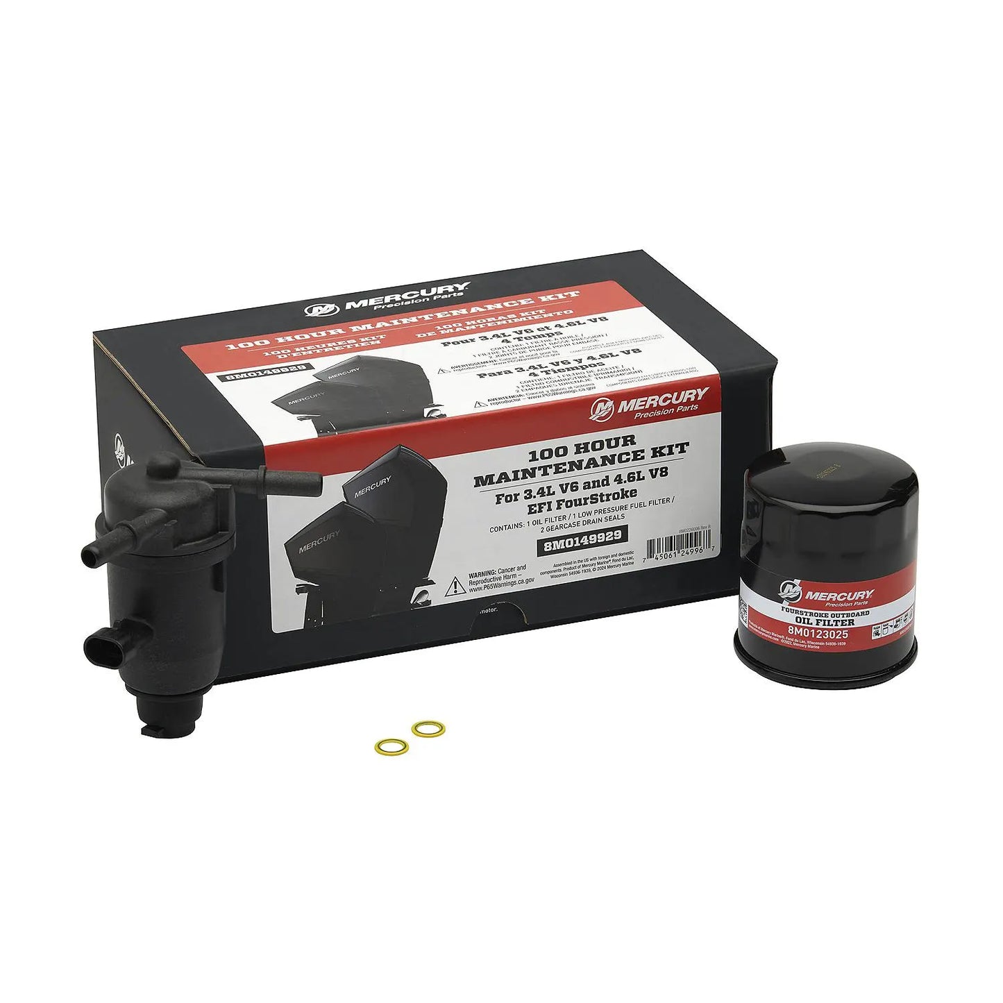 Mercury 100-Stunden Wartungskit – 8M0149929 für V6 & V8 175–300 PS FourStroke