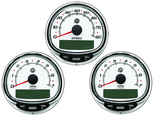 Mercury SmartCraft SC1000 System Weiß – Dual‑Engine Kit mit Drehzahlmesser & Speedometer (8M0185892)
