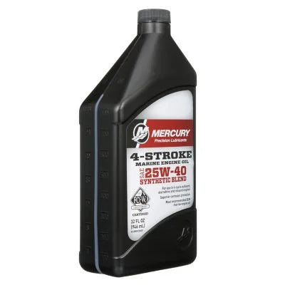 Mercury 25W-40 4-Takt Synthetic Blend Marine-Motoröl – 1 Liter