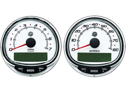 Mercury SmartCraft SC1000 System Weiß – Drehzahlmesser & Speedometer (8M0185891)