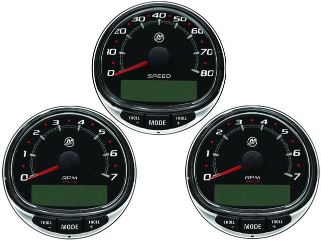 Mercury SmartCraft SC1000 System Schwarz – Dual‑Engine Kit mit Drehzahlmesser & Speedometer (8M0185893)