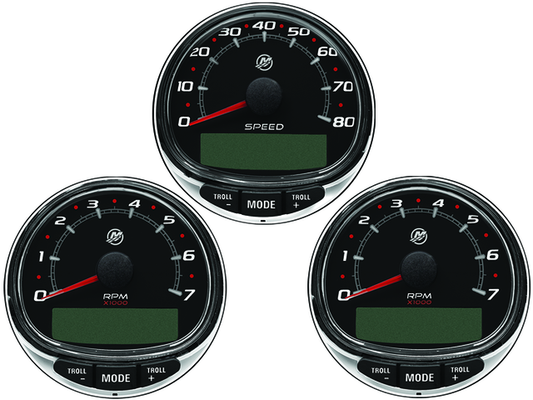 Mercury SmartCraft SC1000 System Schwarz – Dual‑Engine Kit mit Drehzahlmesser & Speedometer (8M0185893)