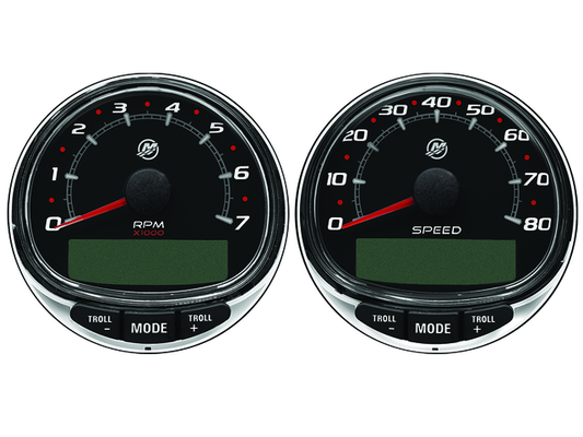 Mercury SmartCraft SC1000 System Schwarz – Drehzahlmesser & Speedometer (8M0185894)