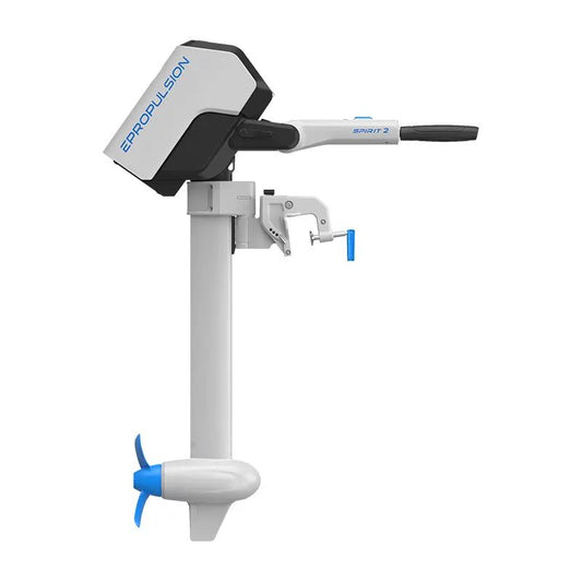 ePropulsion Spirit 2 – Tragbarer 2 kW Elektro-Außenborder mit Quick‑Connect Batterie & Rekuperation