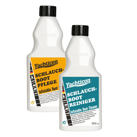 Yachticon Schlauchboot Pflege‑Set – Reiniger & Pflege im Bundle, je 500 ml