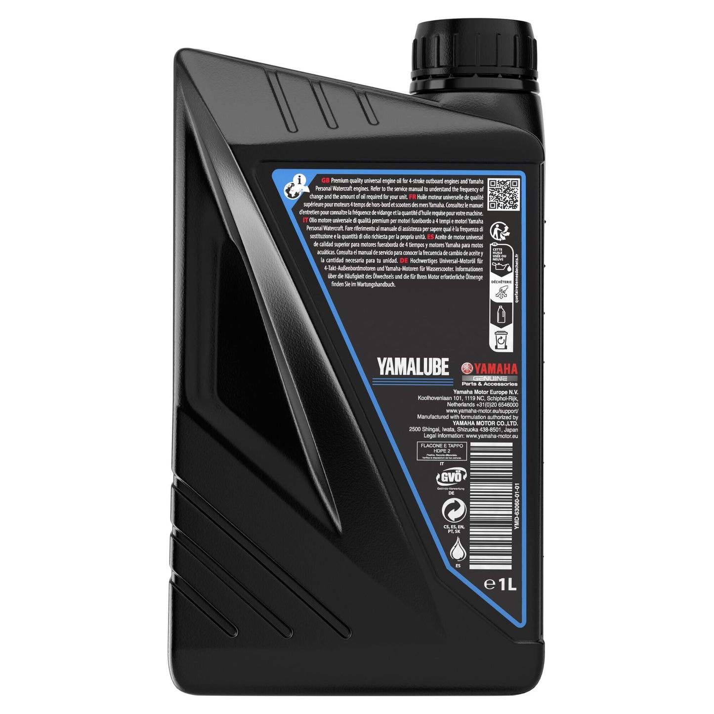 Yamalube Marine 10W-40 Teilsynthetisches Motoröl (S4-M) 1 Liter
