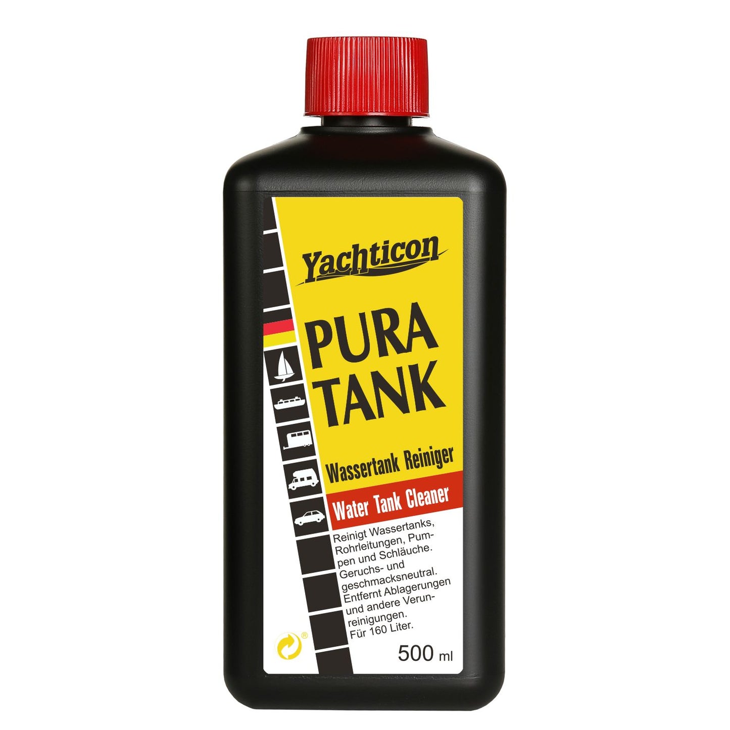 Yachticon Pura Tank – Trinkwassersystem‑Reiniger ohne Chlor, 500 ml