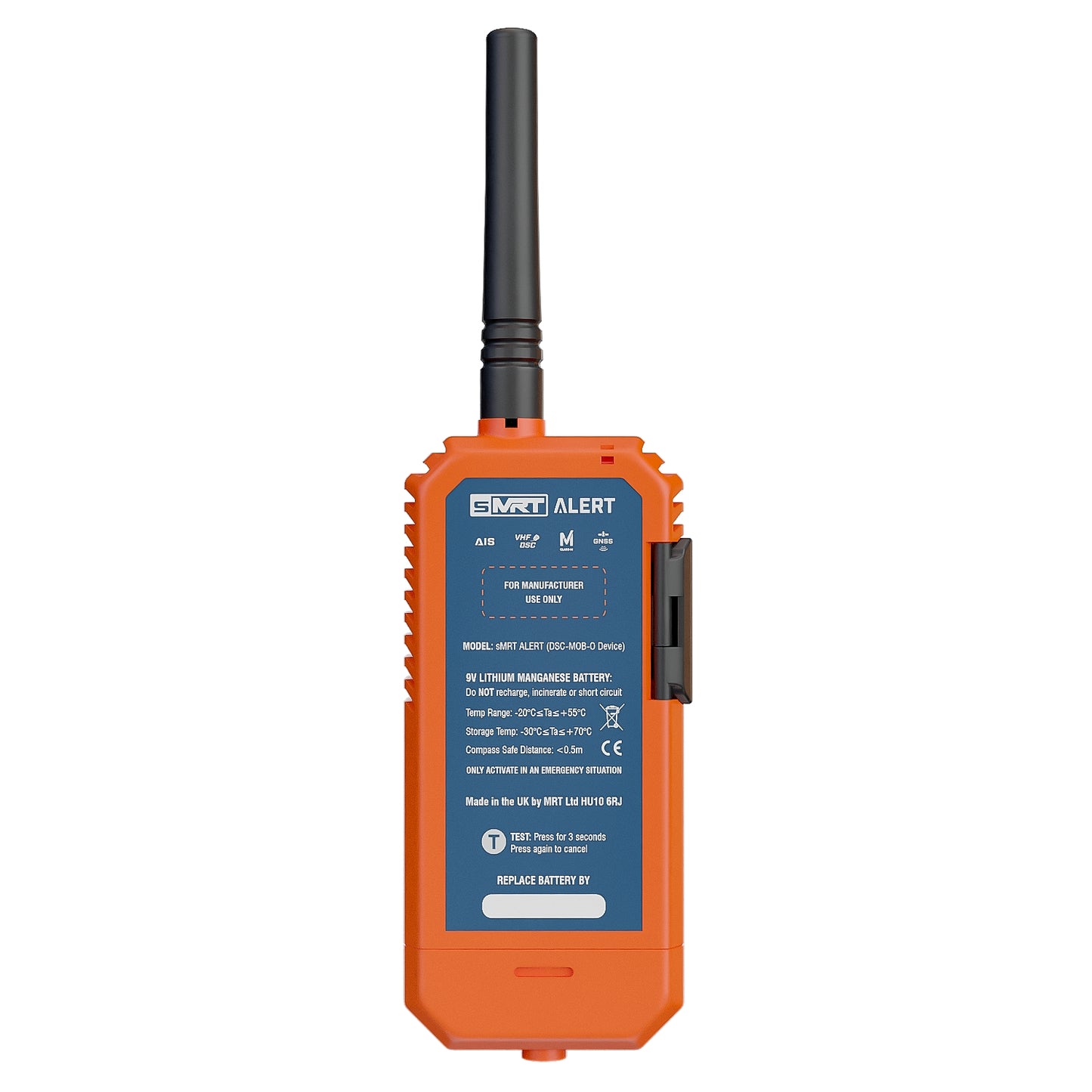 sMRT ALERT AIS / DSC MOB‑Sender Klasse M – Mann‑über‑Bord Notfallsender mit GPS, AIS & DSC
